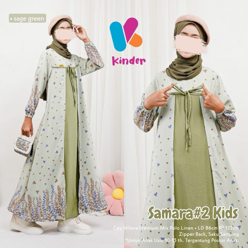 SAMARA gamis syari anak perempuan tanggung