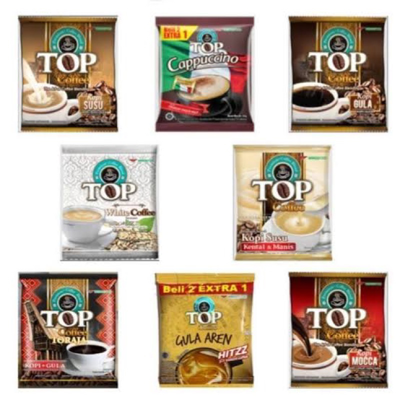 

top coffee sachet isi 3 - top coffee avocado - top coffee bubuk gula aren