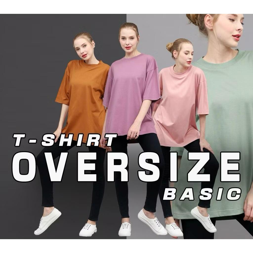 Riuscito - Kaos Oversize Polos Cewek Kaos Oversize Wanita Polos Baju Oversize Polos