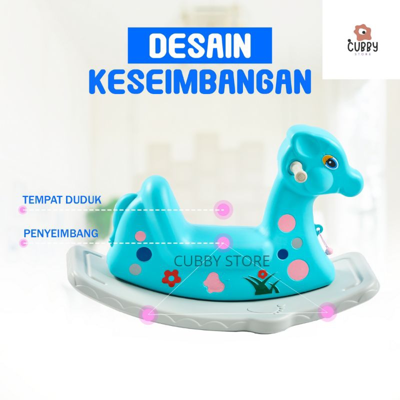 Mainan Kuda-Kudaan Anak Plastik Goyang Aman