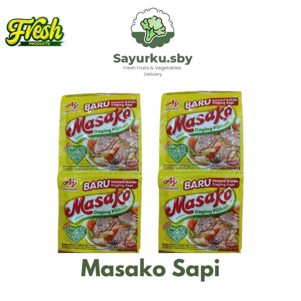 

Masako Kaldu Bubuk Ayam/ Sapi Penyedap Rasa Ajinomoto per pcs Rp500