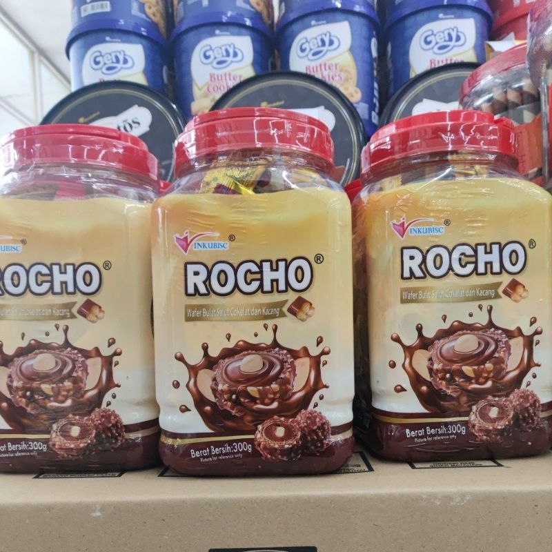 

ROCHO WAFER BULAT COKLAT KACANG 300GR