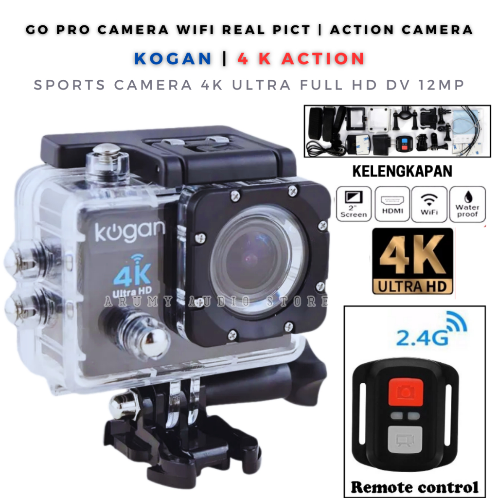 Go Pro Camera Kogan 4k Wifi Real Pict | Action Camera - Kamera Action Kogan Wifi Sport Action Camera