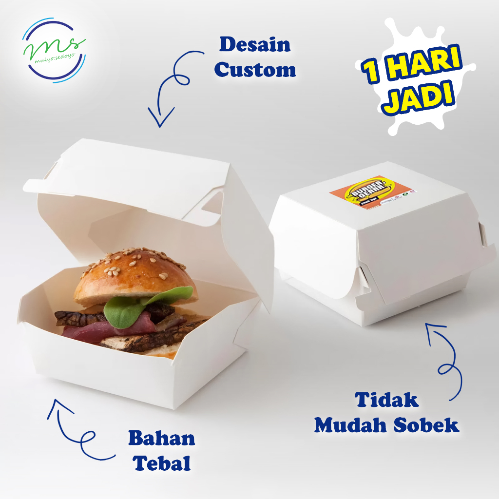 Box Burger, Dus Burger, Kemasan Burger, Tempat Burger, Paper Tray Burger, Kotak Burger, Dus Dimsum, 