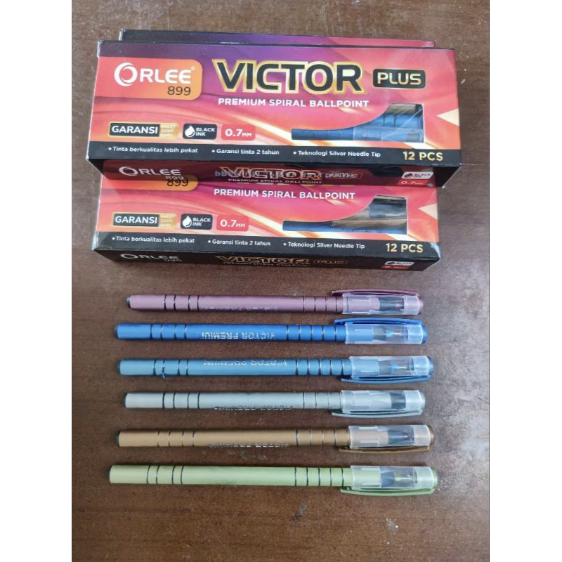 

Bolpen Pulpen Spiral Orlee Victor Plus premium 12 pc