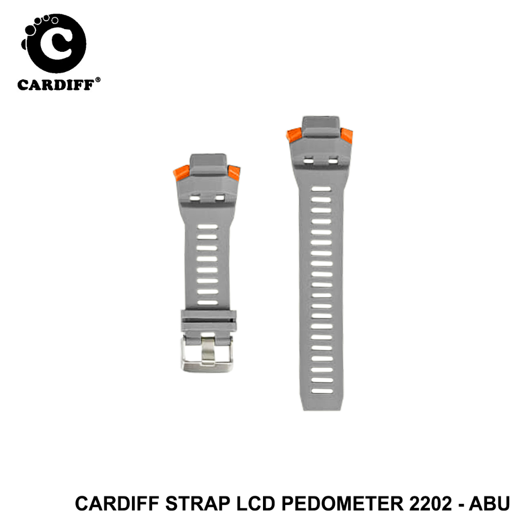 CARDIFF Tali Jam Tangan Rubber/Karet Pedometer 2202 | Aksesoris