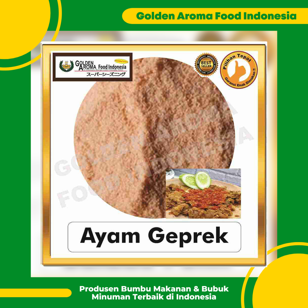 

Bumbu Tabur Rasa Ayam Geprek 1 Kg , Jual Bubuk Tabur Ayam Geprek 1Kg Murah Enak Terbaik GAFI