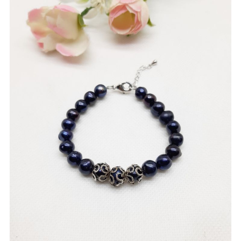 GELANG MUTIARA ASLI LOMBOK HITAM PREMIUM GELANG MUTIARA SUPER