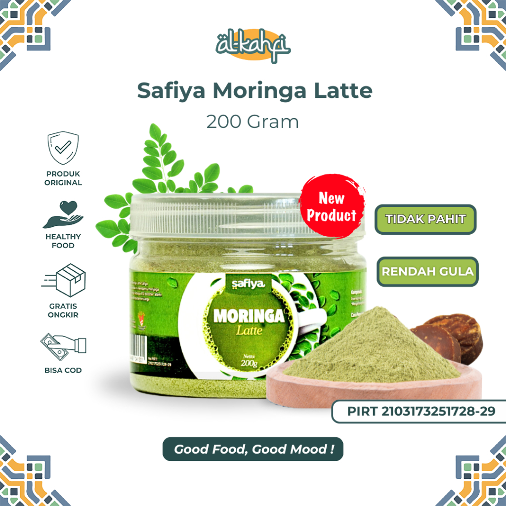 

Moringa Latte Safiya 200 Gr - Bubuk Kelor Minuman Serbuk Daun Kelor