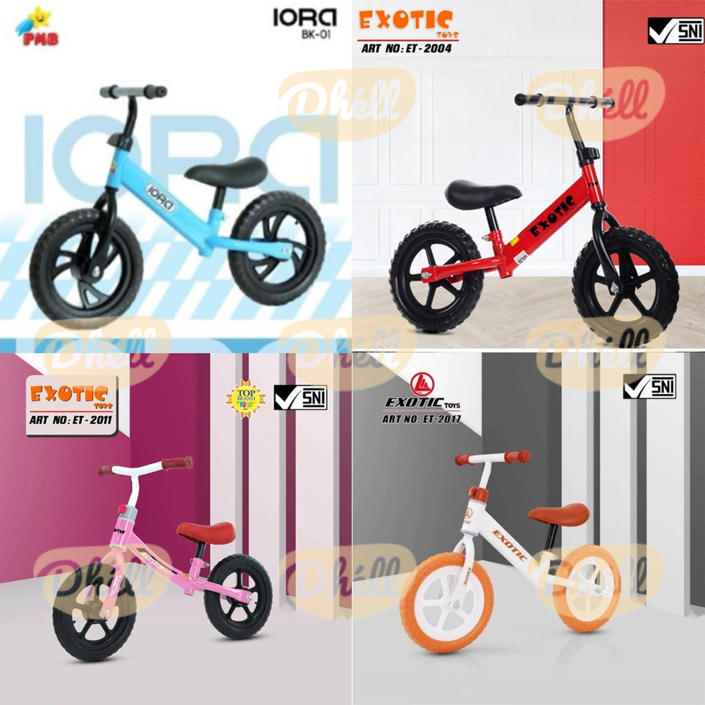 EXOTIC Balance Bike / Push Bike / Sepeda Balance Anak / Sepeda Keseimbangan Anak / Sepeda Tanpa Peda