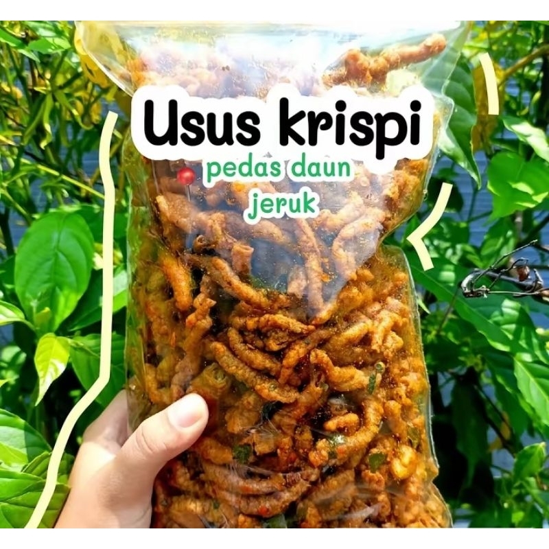 

Usus crispy pedas daun jeruk 1 kg