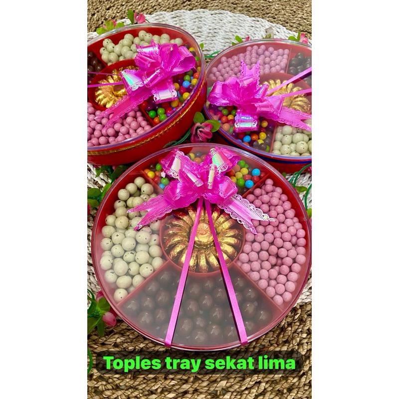 

coklat tray sekat lima