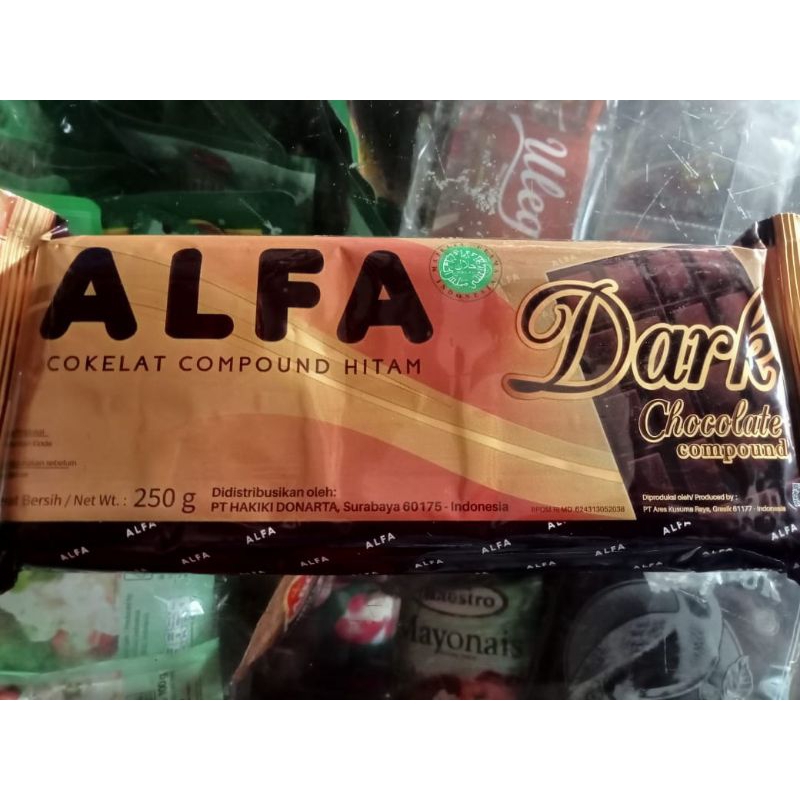 

Cokelat Batang ALFA Dark compound 250g