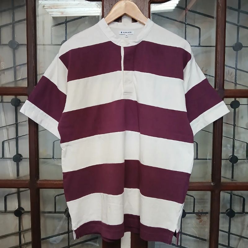 Kaos Salur Global Work Ungu Putih