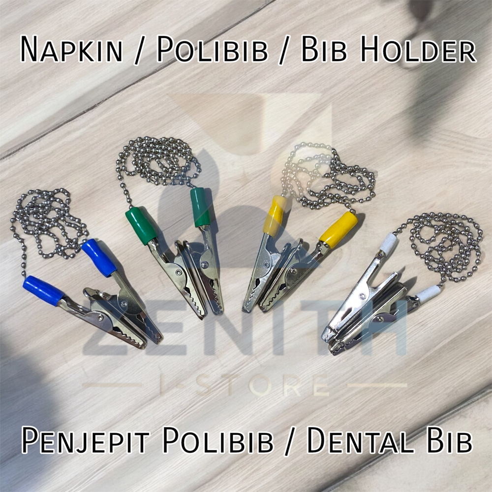 Napkin Holder|Jepit|Penjepit|Clip Polibib Dental Bib Metal