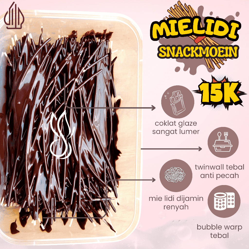 

[TERMURAH] MIE LIDI LUMER RASA COKLAT PREMIUM KEMASAN BOX 500ML / MIE LIDI / JAJANAN JADUL