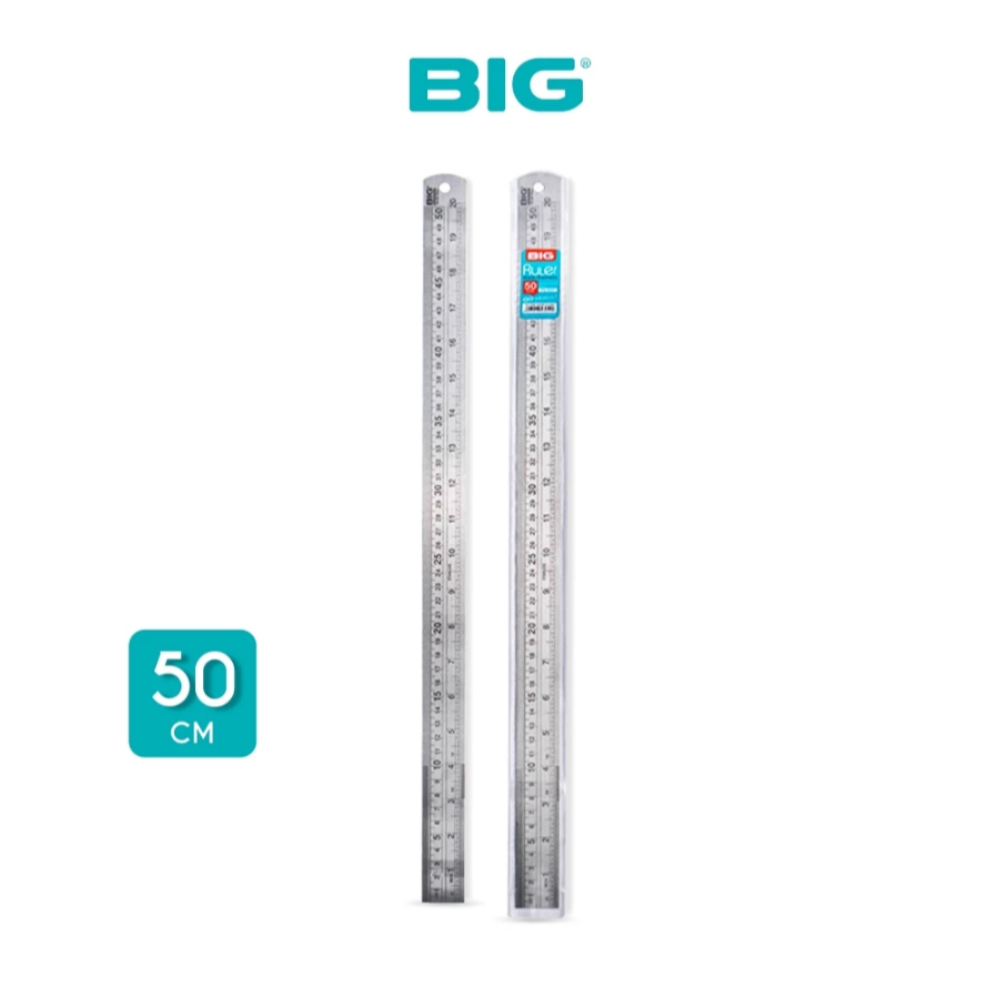 

BIG - Penggaris Besi / Stainless Steel Ruler Tebal dan Kokoh Panjang 50 CM Tebal 1 MM PG-8501