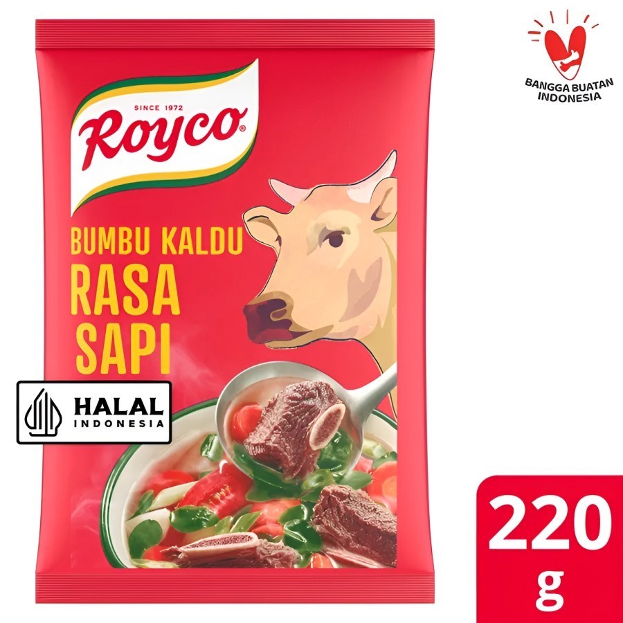 

Royco 220gr Kaldu Penyedap Rasa Makanan / Royko Bumbu Rasa Sapi 220g [ 10 Rebuan]