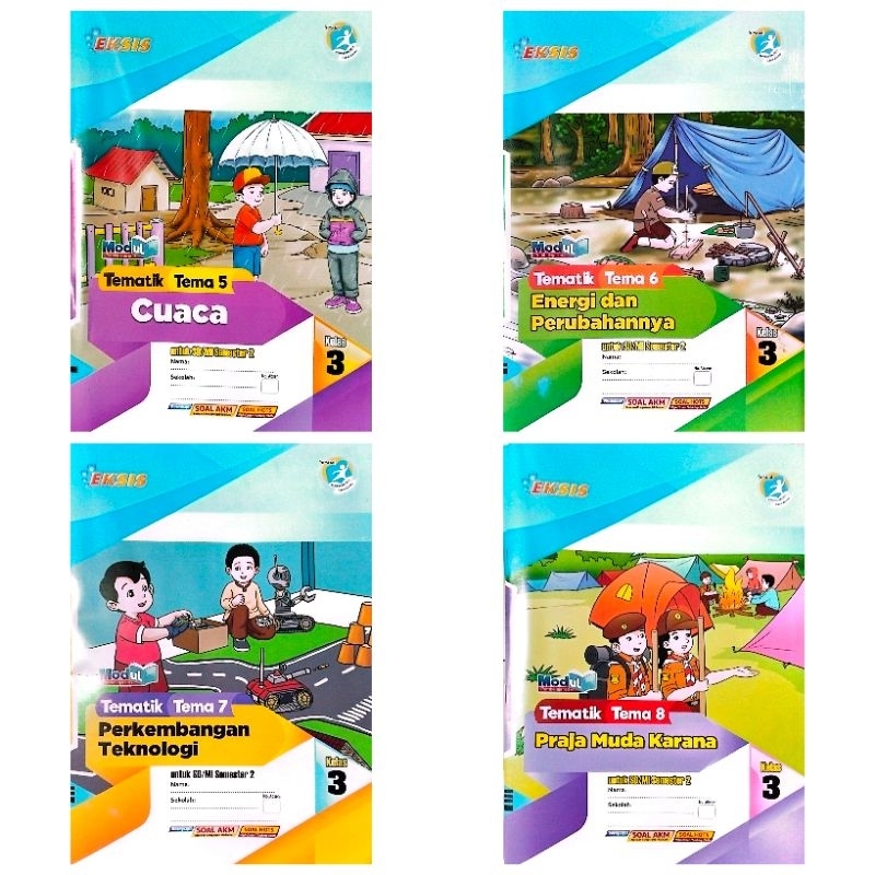 BUKU LKS SD MI K13 TEMATIK KELAS 3 TEMA 5 6 7 8 KURIKULUM 2013 SEMESTER 2 GENAP TA.2024-2025 | EKSIS