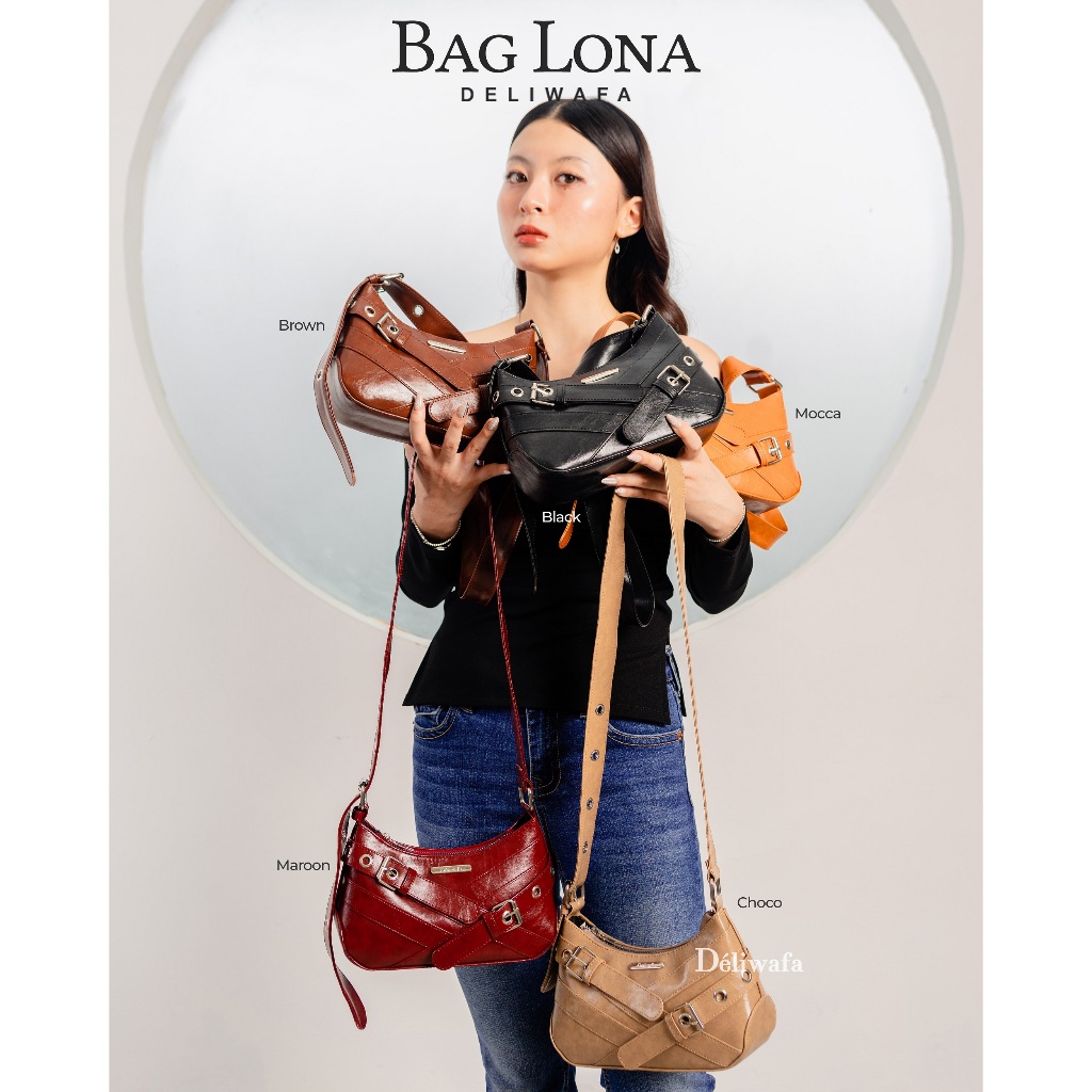 Deliwafa - Lona Selempang Wanita | Slingbag | Premium | Tas Cewek