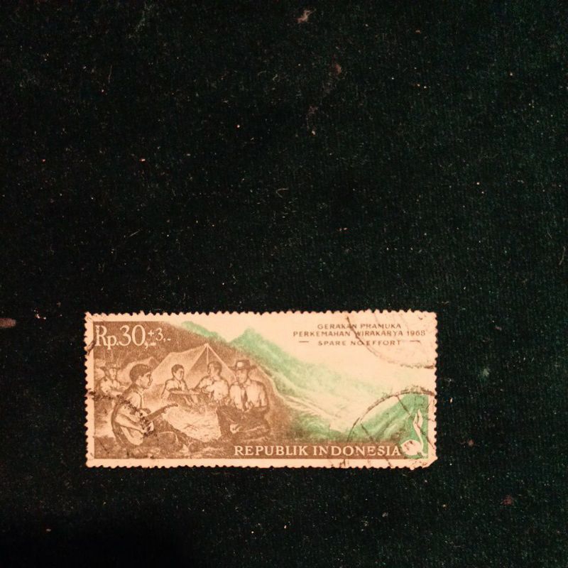 

Stamp Prangko Republik Indonesia Gerakan Pramuka Perkembangan Wirakarya 1968