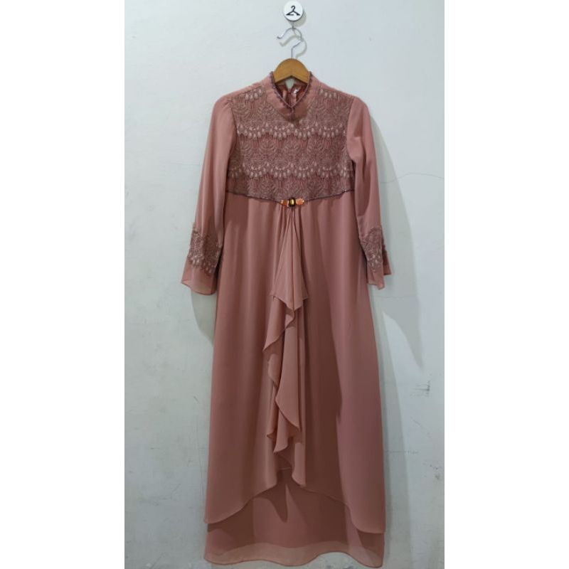 Gamis Pesta Baju Muslim Wanita Mewah Preloved