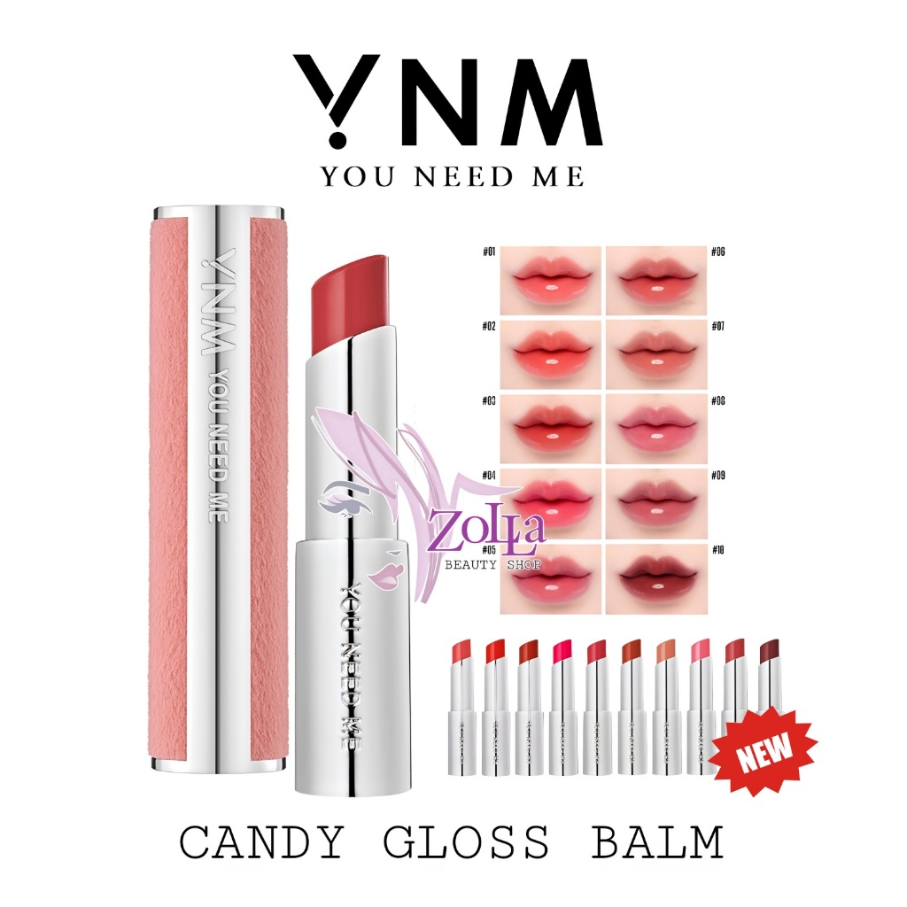 YNM LIP BALM CANDY GLOSS BALM CANDY POP KOREA - BPOM - YOU NEED ME CANDY POP GLOW MELTING BALM MURAH