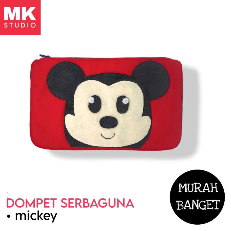 

Dompet / pouch kain flanel serbaguna karakter mickey