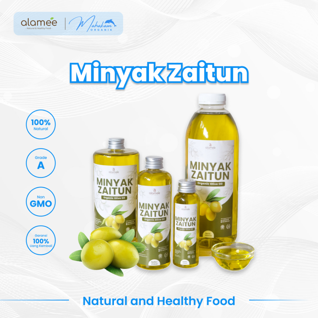 

ALAMEE Minyak Zaitun Untuk Diminum Olive Oil Extra Virgin Organic Organik Murni Asli Masak EVOO