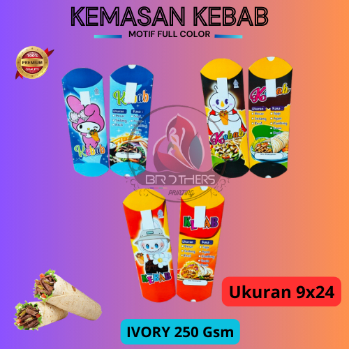 

PROMO kemasan kebab IVORY || Bungkus dus kebab murah isi 25 pcs || Kertas Kebab || Box Kebab Murah