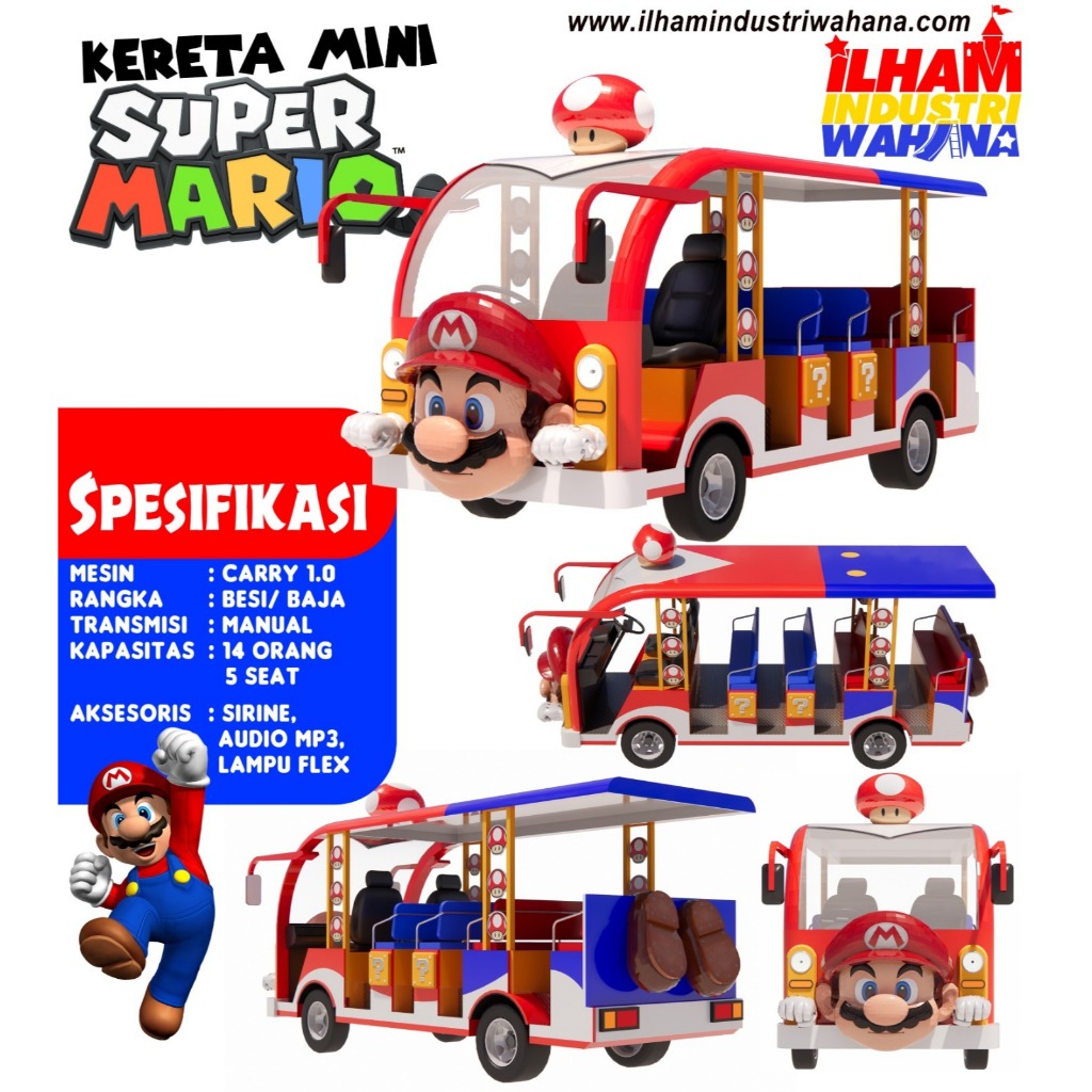 KERETA ODONG MOBIL WISATA KARAKTER MINI CLASIK ANAK