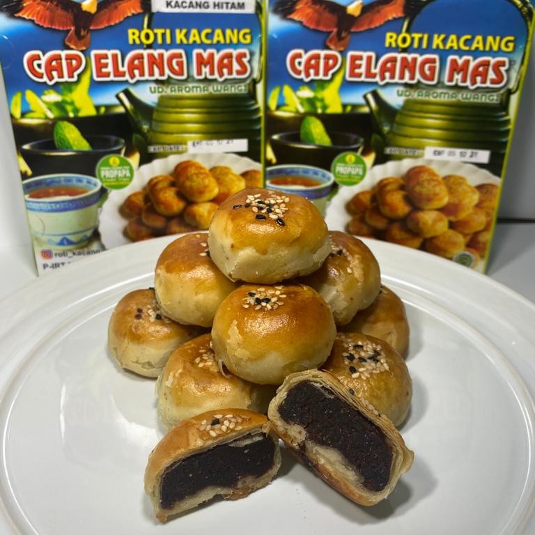 

Roti Kacang Cap Elang Mas Rasa KACANG HITAM/MERAH isi 21 pcs