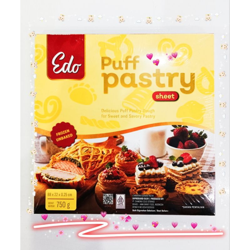 

EDO PUFF PASTRY DAN DANISH PASTRY 750GR UKURAN BESAR