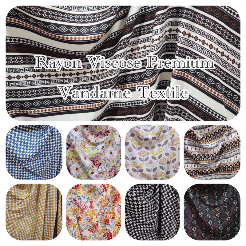 Kain Katun Rayon Motif | Katun Rayon Viscose Premium | Katun Rayon Motif Meteran | Katun Rayon Motif