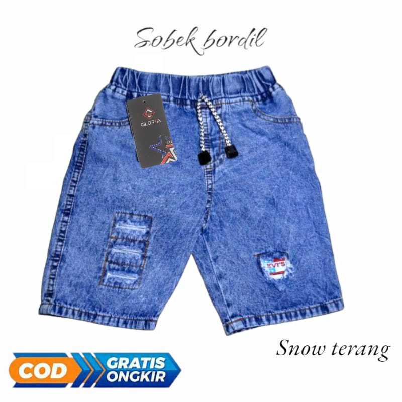 celana jeans anak Bordil/celana jeans Sobek sobek/celana pendek anak laki laki 1-6 tahun