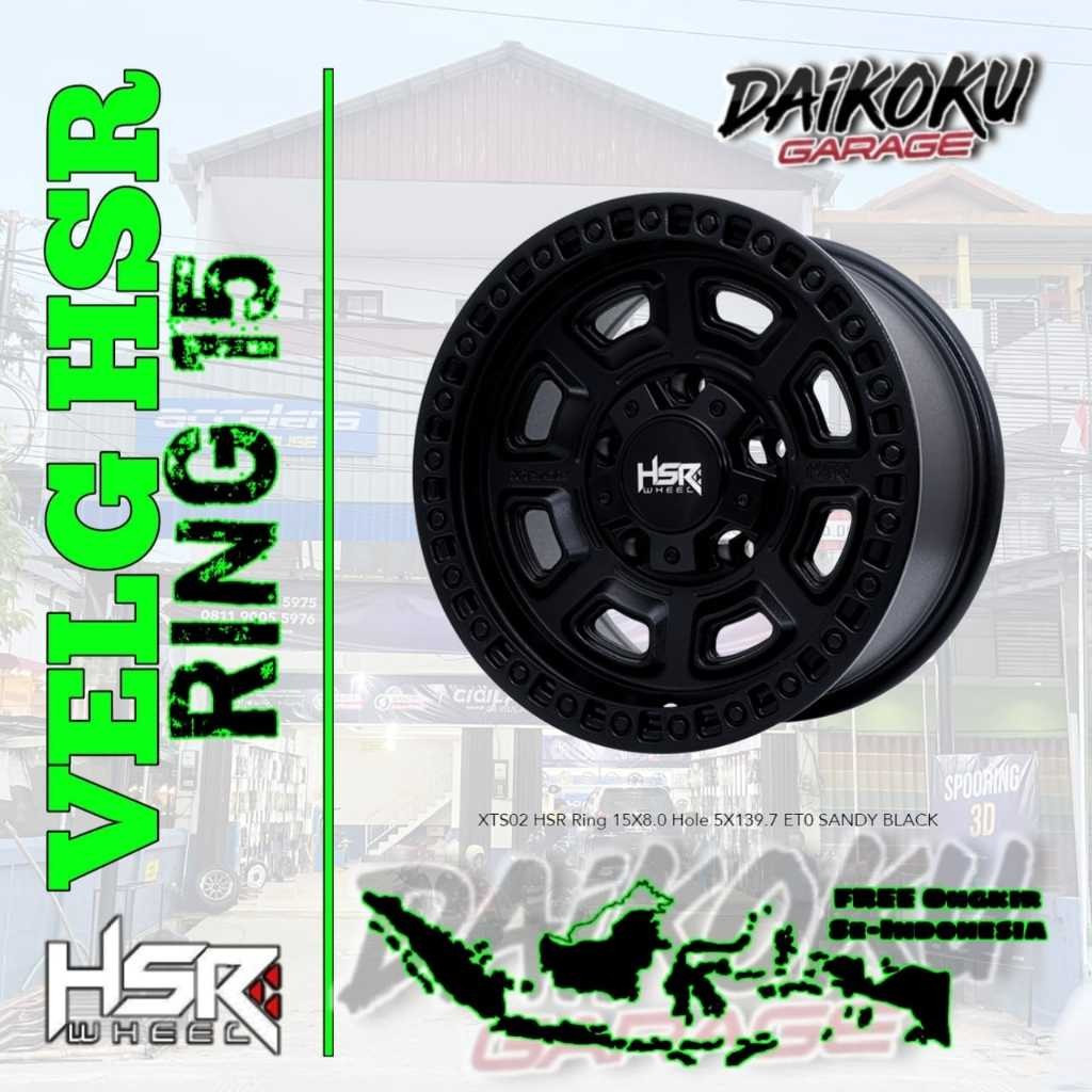 Velg Offroad Mobil Ring 15 Hsr (Taft, Katana, jimny, Feroza dll) Toko Velg Mobil Banjarmasin