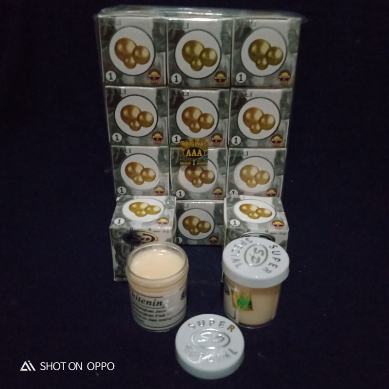 ( Lusinan ) Cream Mutiara Putih Original Aaa