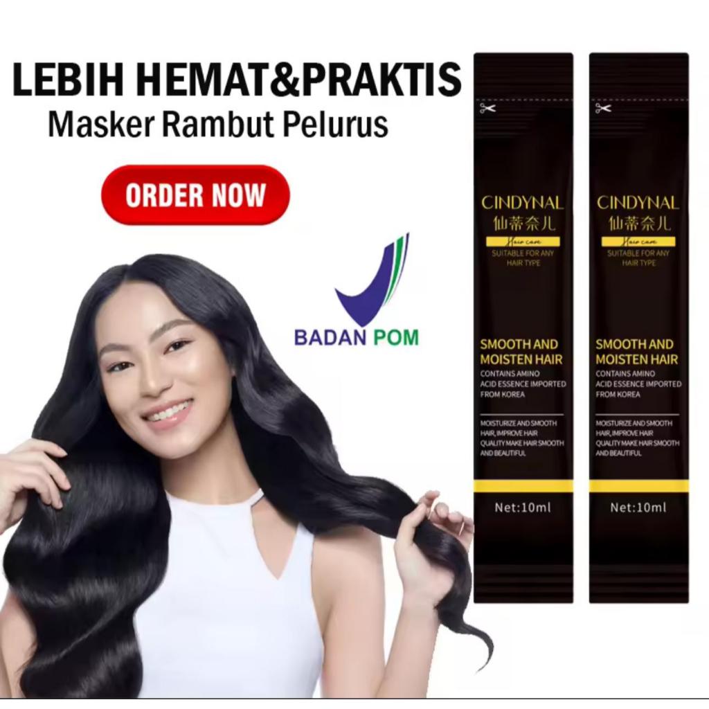 3PCS CINDYNAL HAIRMASK  SACHET MASKER RAMBUT TREATMENT PELURUS RAMBUT TANPA CATOK I Kemasan Praktis
