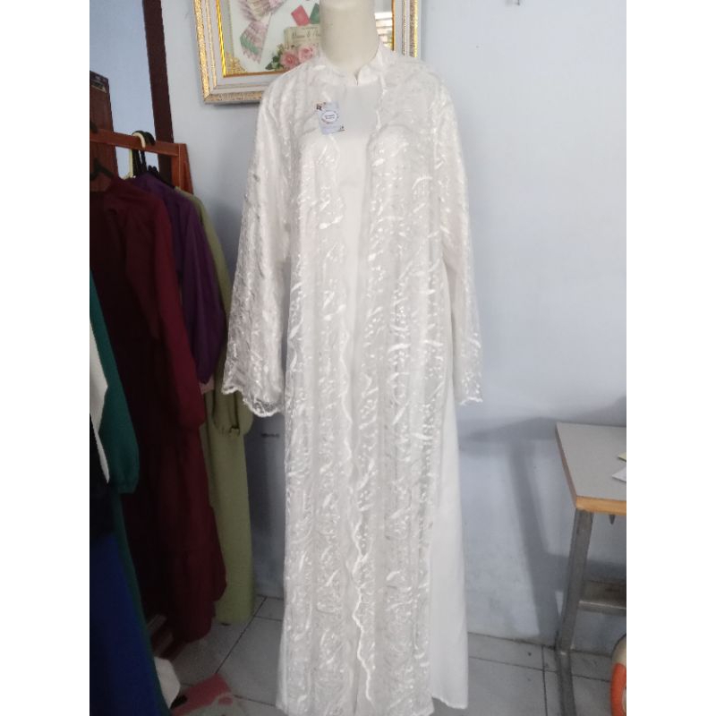 Gamis brokat putih
