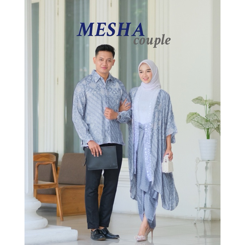 Mesha Couple Series - Outer & Rok Lilit Batik Viscose (Tanpa Inner) + Kemeja