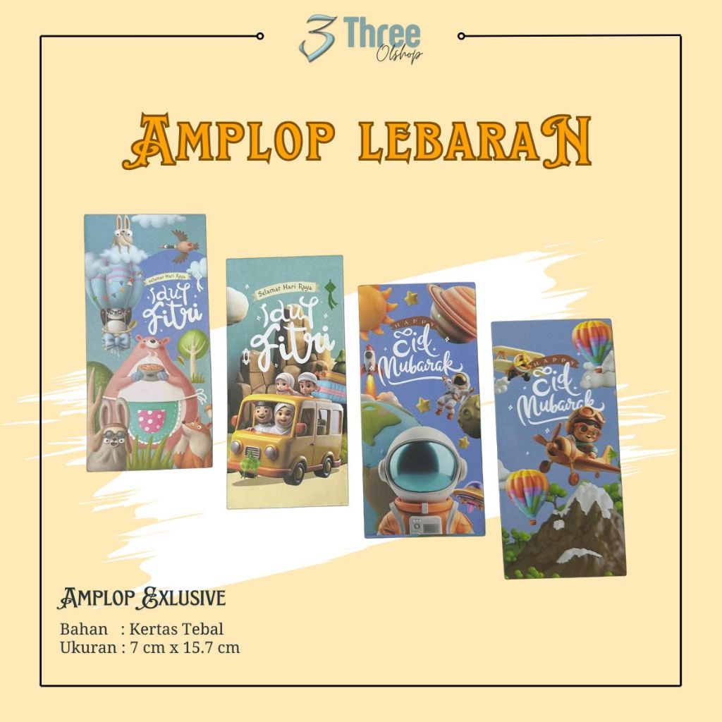 

-Amplop Lebaran Idul Fitri Ekslusif Motif Terbaru Bahan Premium Full Colour