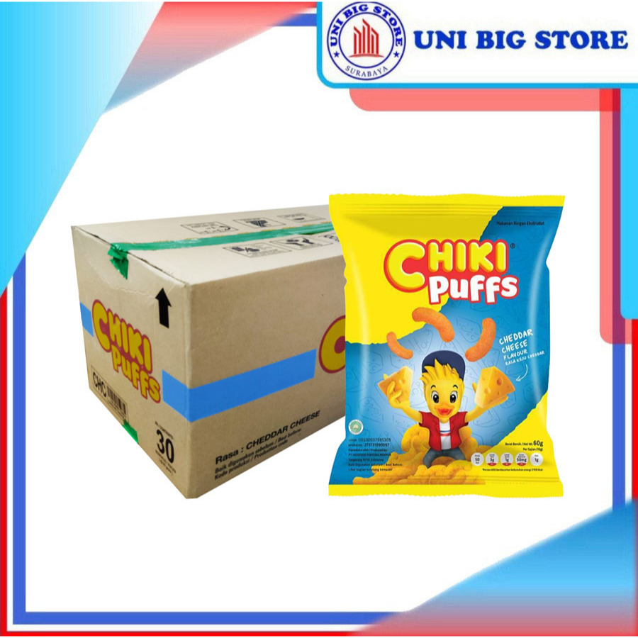 

Chiki Puff Puffs Cheddar Cheese Snack Keju 60 gr x 30 pcs DUS