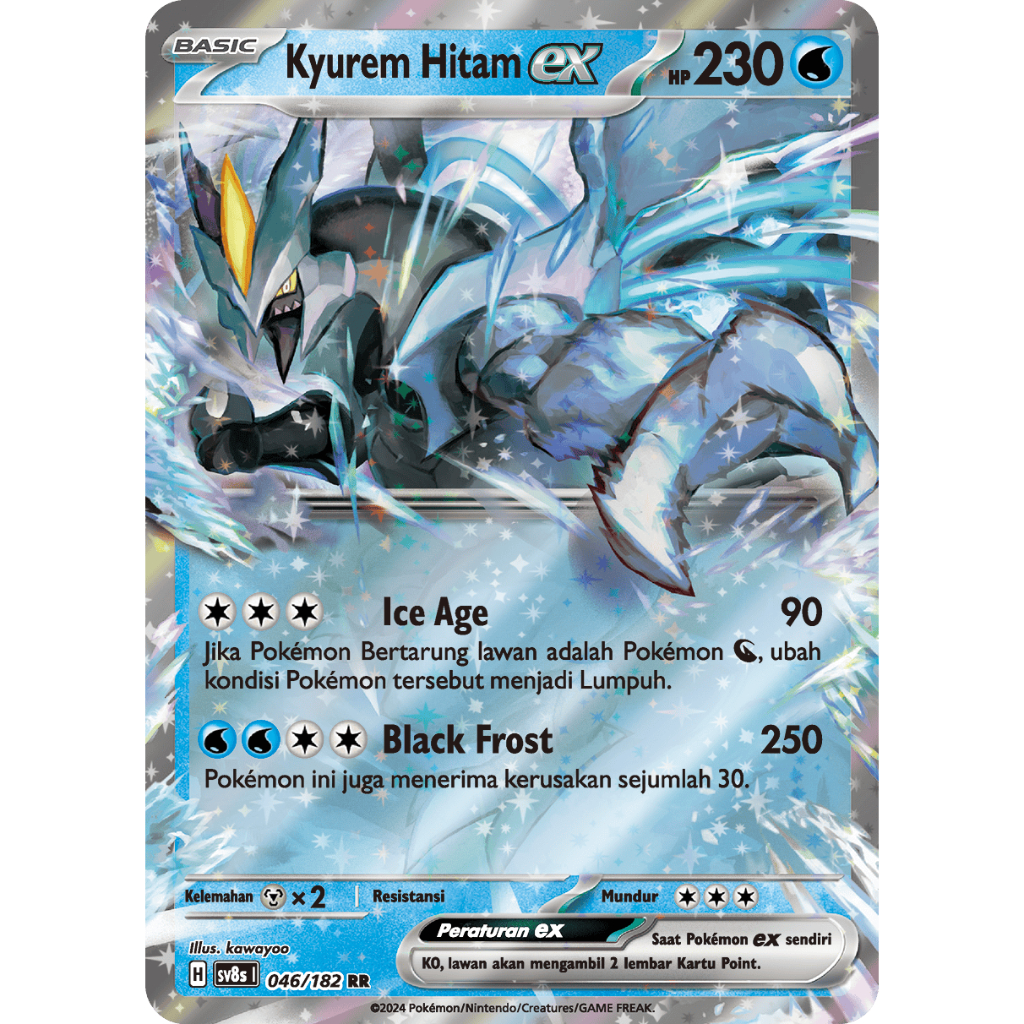 Kyurem Hitam EX RR Kartu Pokemon Kyurem Hitam EX RR