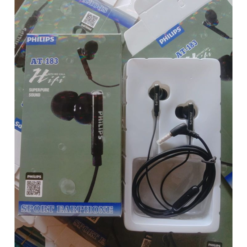 HF/HEADSET PHILIPS AT-059  AT-183 AT-158 SUPER BASS PREMIUM EARPHONE