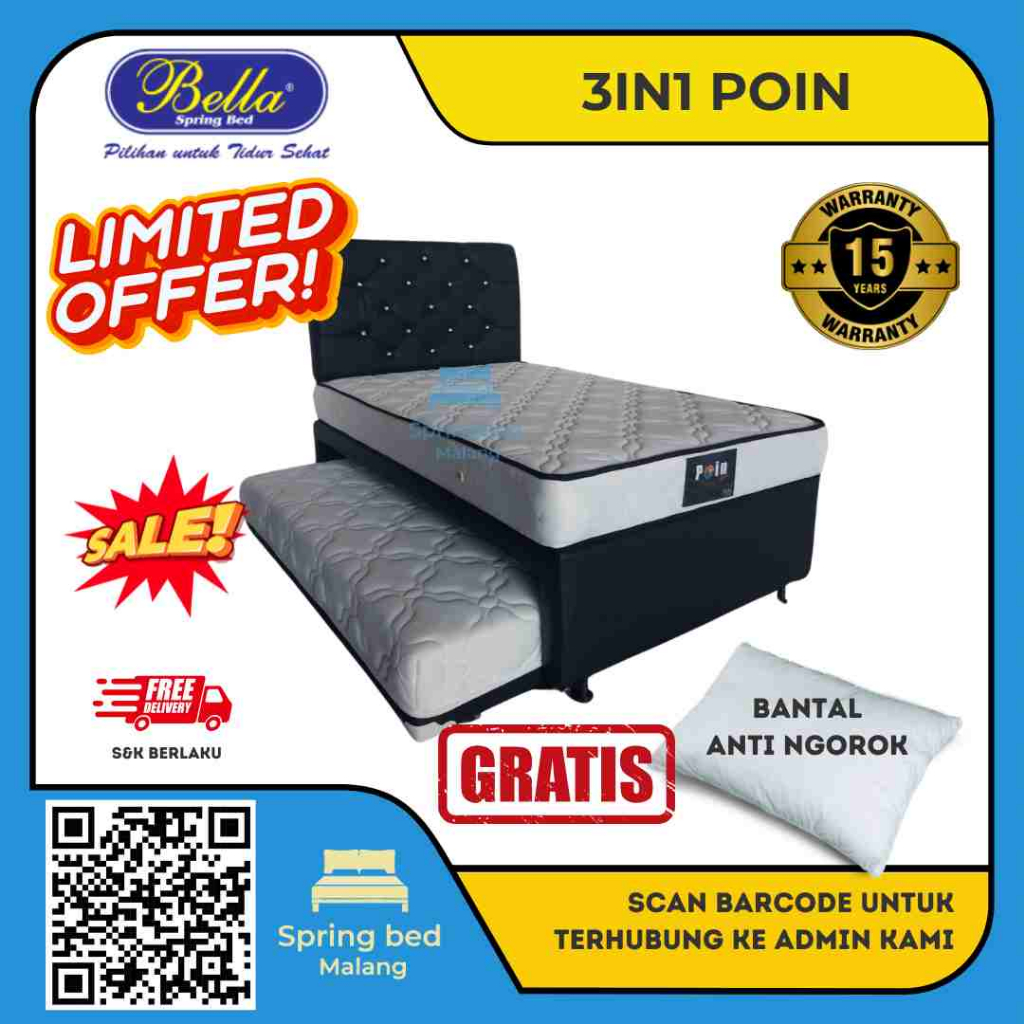 SPRINGBED PROMO 3in1 Poin Bella springbed 100x200 120x200 140x200