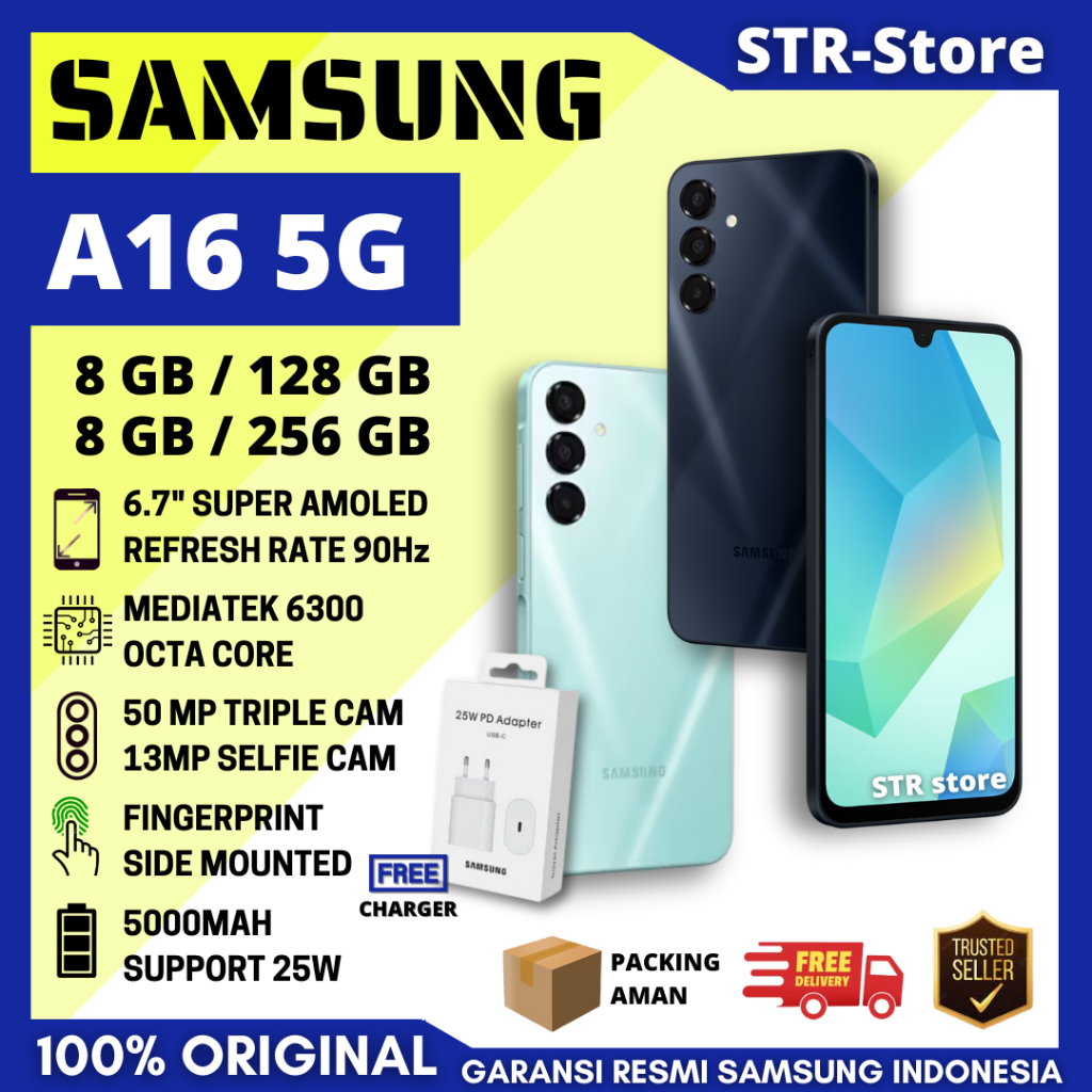SAMSUNG GALAXY A16 5G 8/256 GB TERBARU GARANSI RESMI SAMSUNG A 16 NFC 8/128 GB RAM 8 - SAMSUNG A16 5