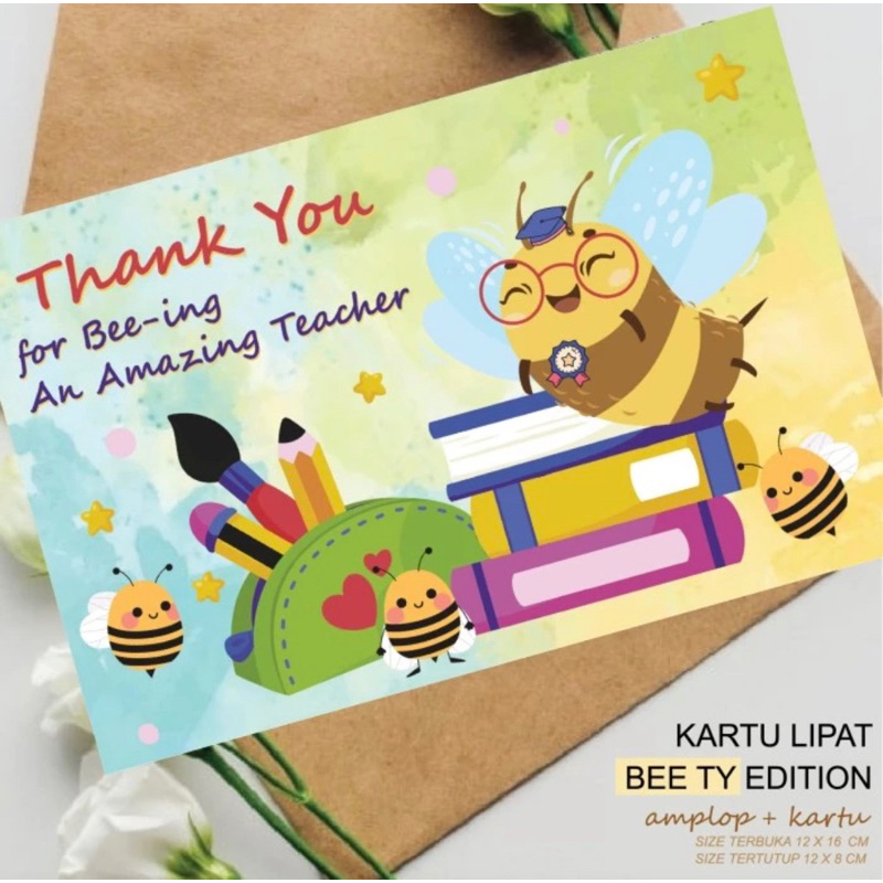 

KARTU UCAPAN TERIMA KASIH GURU THANK YOU AMAZING TEACHER CARD GREETING CARDS KADO BINGKISAN HAMPERS