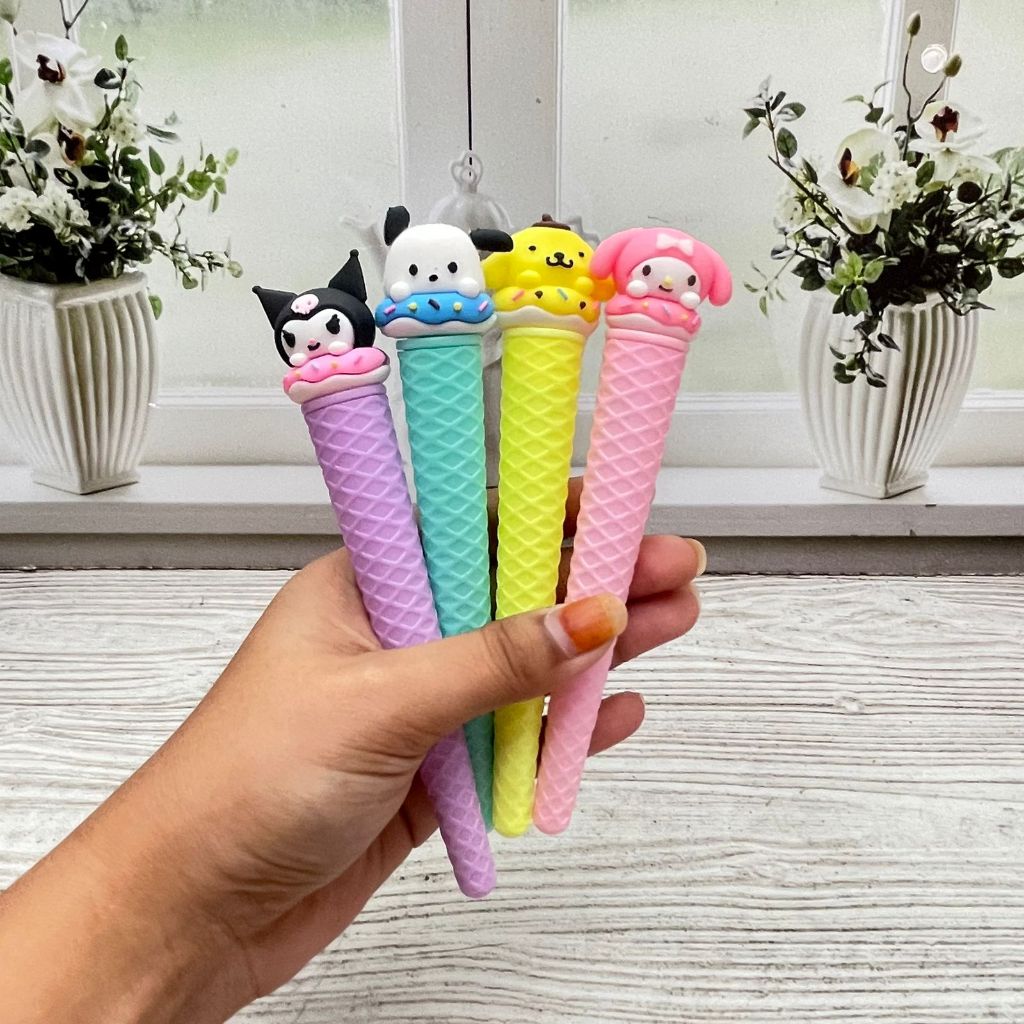

Pulpen Gel Ice Cream Cone Sanrio Versi 2 0.5 MM PGK 1523 - bolpoint karet unik aesthetic korea viral 1 pack alat tulis lucu sovenir