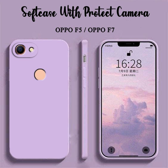 Softcase Macaron Polos Camera Protect For Oppo F7 F5 Youth - Case HP Oppo F7 - Casing HP Oppo F5 - S