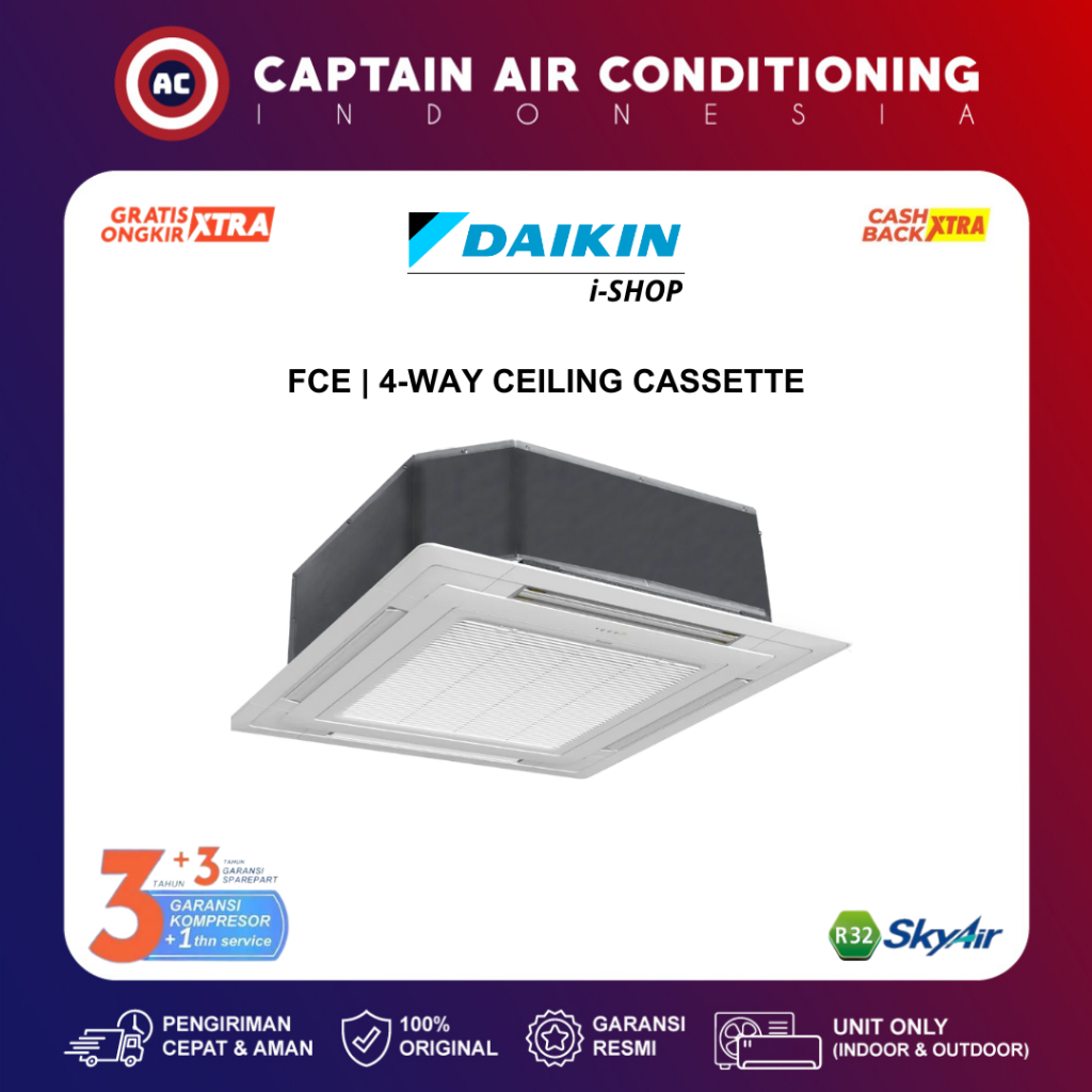 DAIKIN AC Cassette FCE-50 / FCE50 2 PK 1 Phase